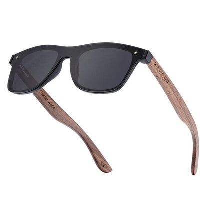 BARCUR Walnut Sunglasses Polarized Carauana Store