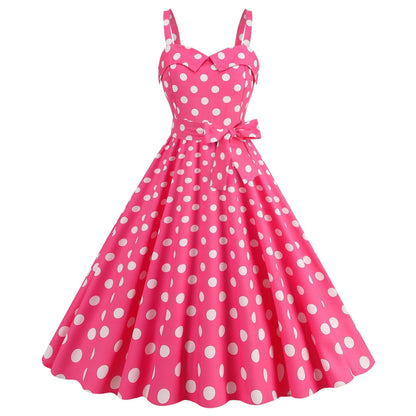 Barbie pink Dress - with a pink plaid pattern 2023 - trendy Strapless Cocktail Rockabilly Party Swing Sweet Girls for cocktail parties and rockabilly events Carauana Store