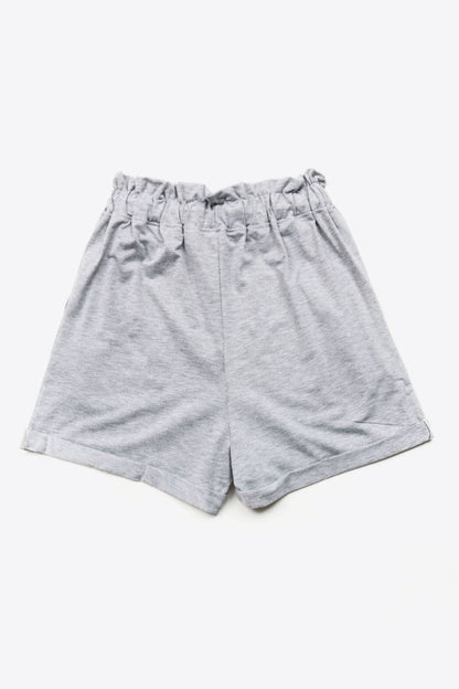 Buttoned Drawstring Waist Cuffed Shorts Carauana Store