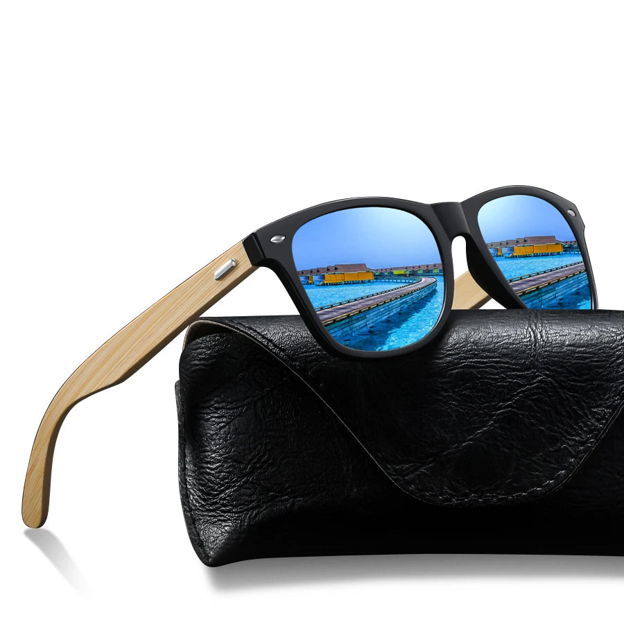 CaRaUaNa Fashion 2-piece sunglasses set with UV400 lenses in blue