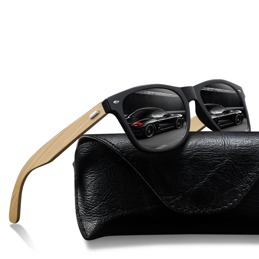 CaRaUaNa Fashion 2-piece sunglasses set with UV400 lenses in Black