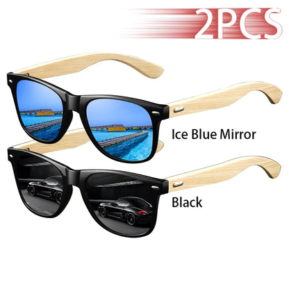 CaRaUaNa Fashion 2-piece sunglasses set with UV400 lenses in Blue and Black