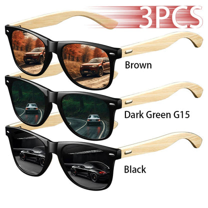 CaRaUaNa_Fashion_3-piece_sunglasses_set_with_UV400_lenses_in_Black_Frame_Brown_and_Green_and_Black_perfect_for_summer_travel_and_outdoor_style
