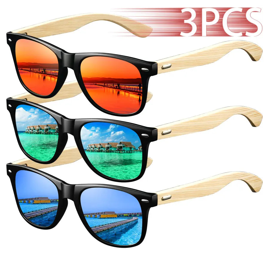 CaRaUaNa_Fashion_3-piece_sunglasses_set_with_UV400_lenses_in_Black_Frame_Red_and_Green_and_Blue_perfect_for_summer_travel_and_outdoor_style