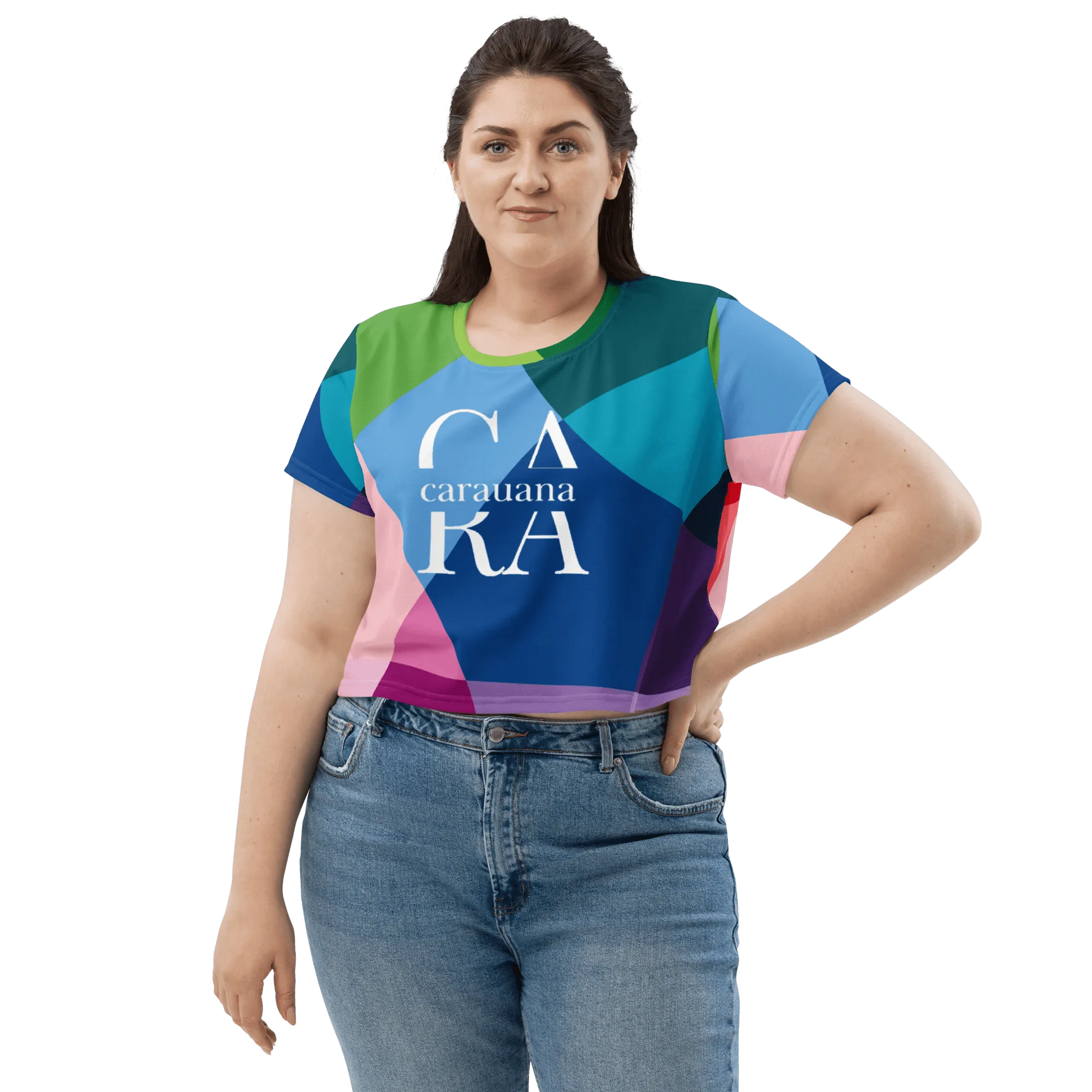 Carauana Crop Tee Blue Carauana Store