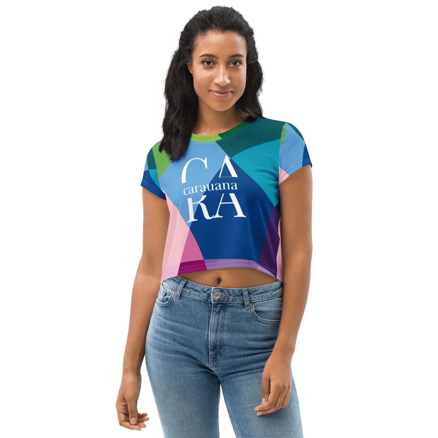Carauana Crop Tee Blue Carauana Store