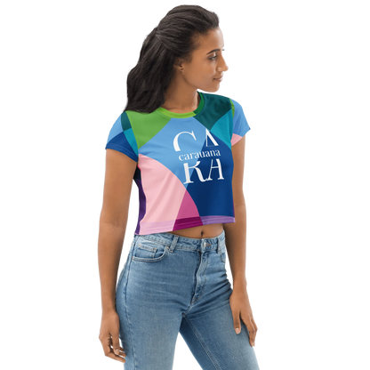 Carauana Crop Tee Blue Carauana Store