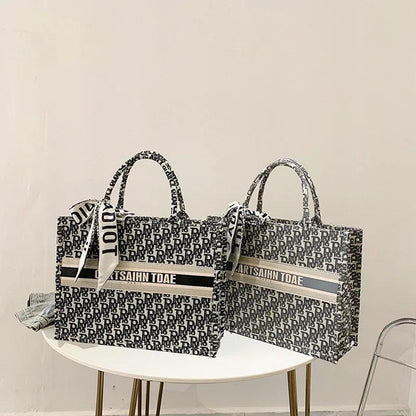 Carauana CARTSAIHN TDAE Canvas Tote Handbag | Floral Embroidery | Free Tracked Shipping | Christmas Birthday Gift Travel Accessories Carauana Store