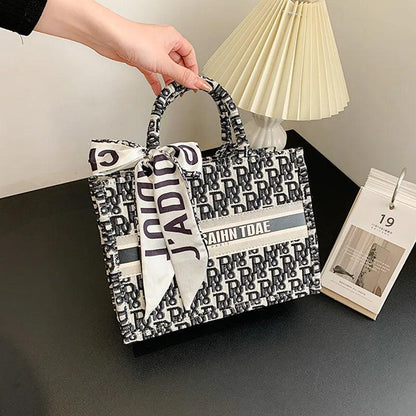 Carauana CARTSAIHN TDAE Canvas Tote Handbag | Floral Embroidery | Free Tracked Shipping | Christmas Birthday Gift Travel Accessories Carauana Store