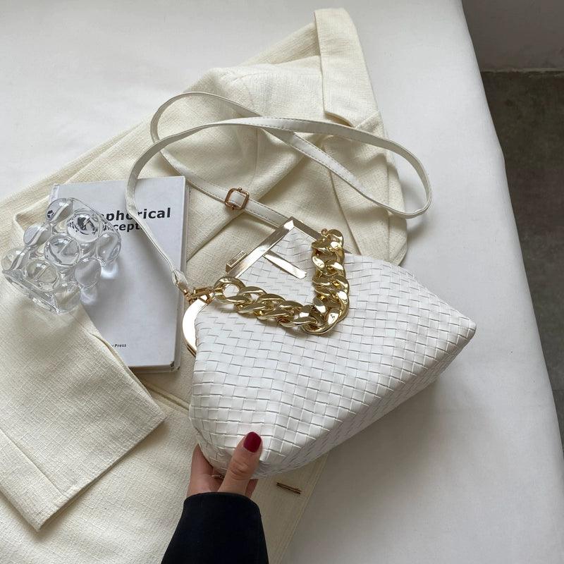 Carauana UNIU SILVER GOLD Knitted Crossbody Bag | Fashion Satchel | NEW 2024 Collection Carauana Store