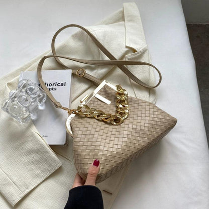 Carauana UNIU SILVER GOLD Knitted Crossbody Bag | Fashion Satchel | NEW 2024 Collection Carauana Store