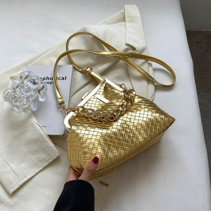 Carauana UNIU SILVER GOLD Knitted Crossbody Bag | Fashion Satchel | NEW 2024 Collection Carauana Store