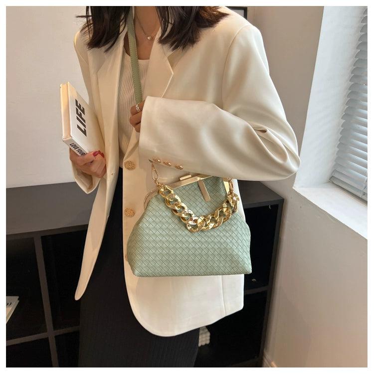 Carauana UNIU SILVER GOLD Knitted Crossbody Bag | Fashion Satchel | NEW 2024 Collection Carauana Store