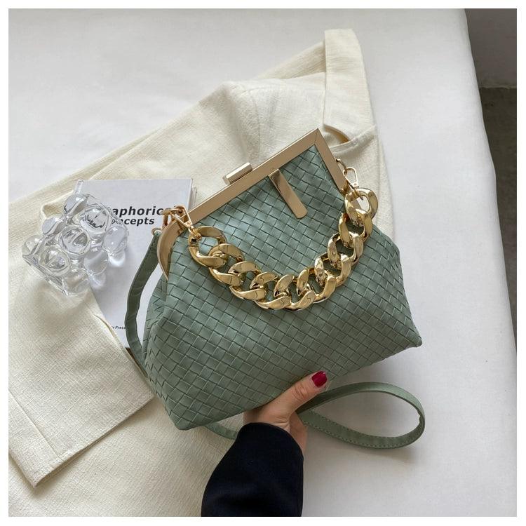 Carauana UNIU SILVER GOLD Knitted Crossbody Bag | Fashion Satchel | NEW 2024 Collection Carauana Store