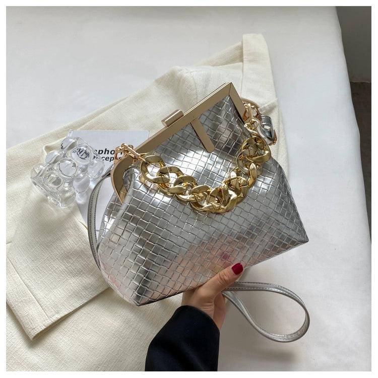 Carauana UNIU SILVER GOLD Knitted Crossbody Bag | Fashion Satchel | NEW 2024 Collection Carauana Store