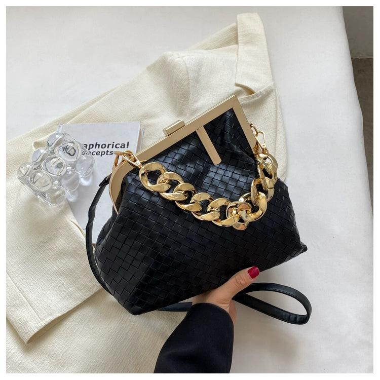 Carauana UNIU SILVER GOLD Knitted Crossbody Bag | Fashion Satchel | NEW 2024 Collection Carauana Store