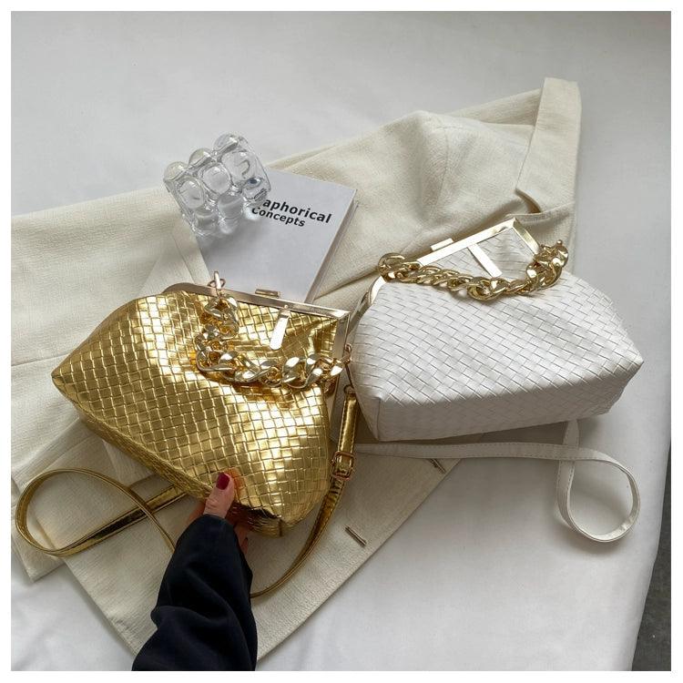 Carauana UNIU SILVER GOLD Knitted Crossbody Bag | Fashion Satchel | NEW 2024 Collection Carauana Store