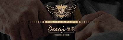 DESAI Monk Strap Slip on Genuine Leather Business Handmade Dress Brogue with Buckle Carauana Store