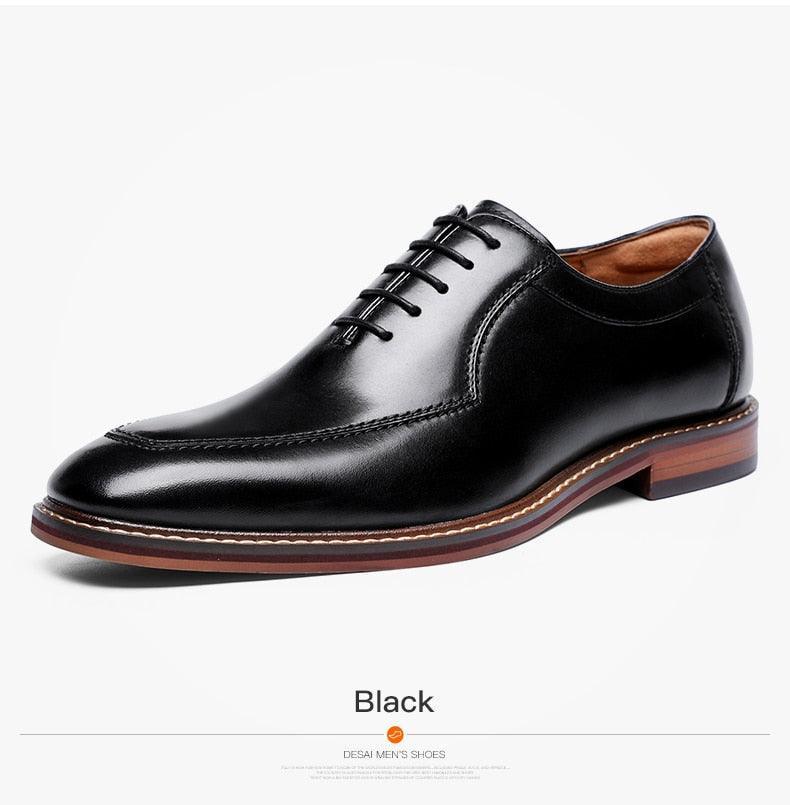 Desai Men Dress Shoes Oxfords Genuine Leather Italian Formal Shoes Carauana Store