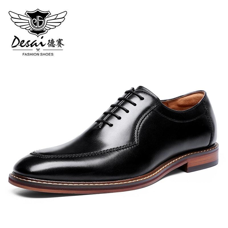 Desai Men Dress Shoes Oxfords Genuine Leather Italian Formal Shoes Carauana Store