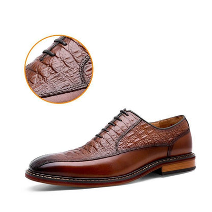 Desai Men Dress Shoes Oxfords Genuine Leather Italian Formal Shoes Carauana Store