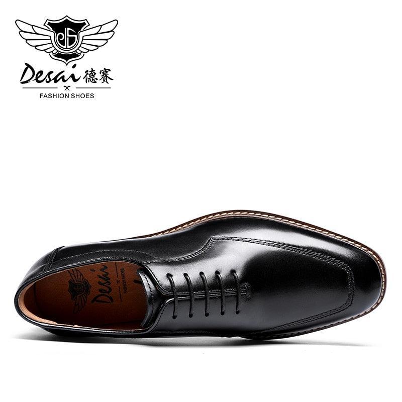 Desai Men Dress Shoes Oxfords Genuine Leather Italian Formal Shoes Carauana Store