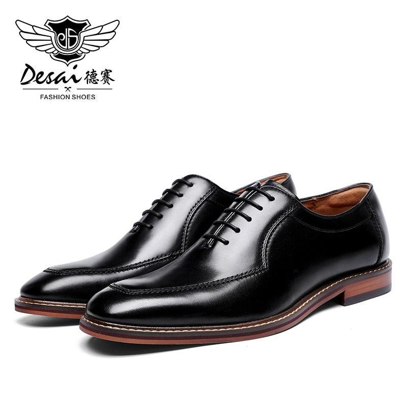 Desai Men Dress Shoes Oxfords Genuine Leather Italian Formal Shoes Carauana Store