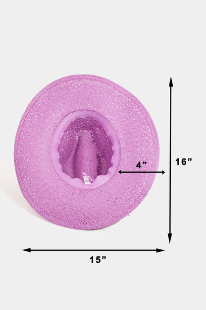 Fame Straw Braided Sun Hat Carauana Store