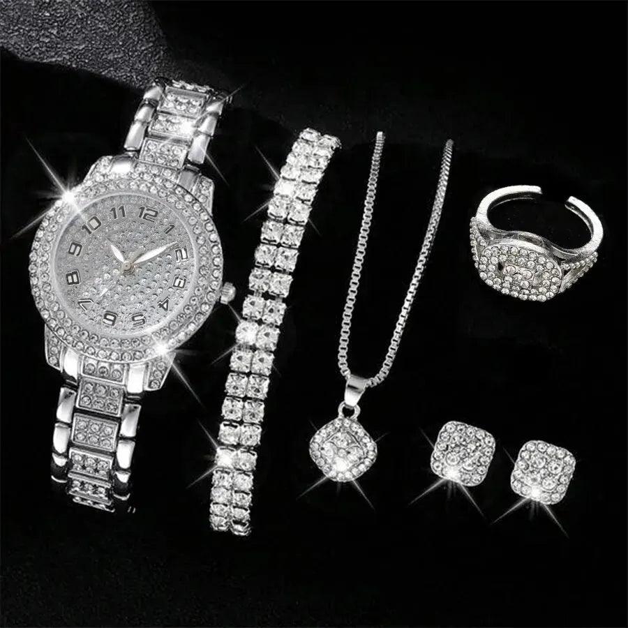 Fashion &amp; Casual Quartz Watch with Rhinestone Bracelet - Elegant Design Carauana Store