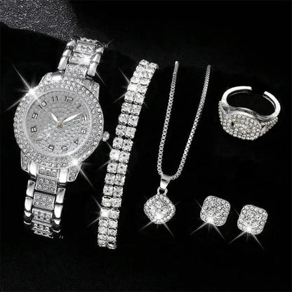 Fashion &amp; Casual Quartz Watch with Rhinestone Bracelet - Elegant Design Carauana Store