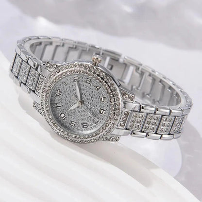 Fashion &amp; Casual Quartz Watch with Rhinestone Bracelet - Elegant Design Carauana Store