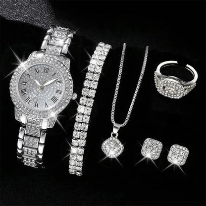 Fashion &amp; Casual Quartz Watch with Rhinestone Bracelet - Elegant Design Carauana Store