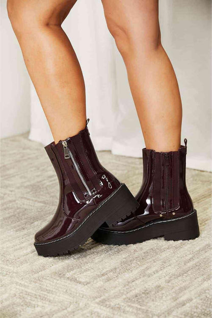 Forever Link Side Zip Platform Boots Carauana Store
