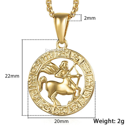 Gold pendant with measurements and weight details