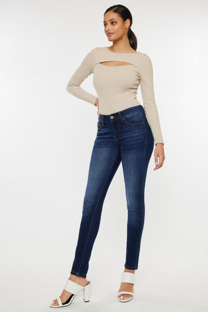 Kancan Mid Rise Gradient Skinny Jeans Carauana Store