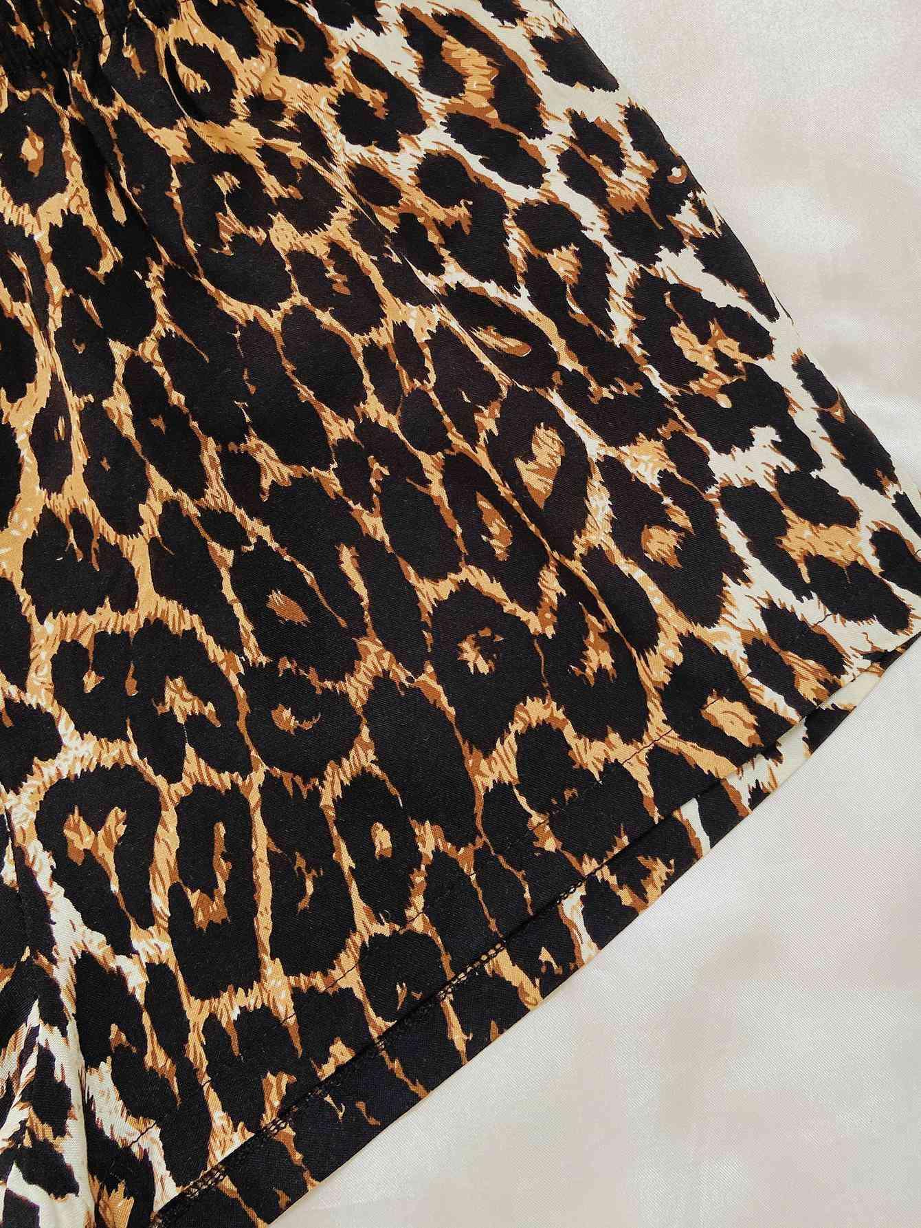 Leopard Lip Graphic Top and Shorts Lounge Set Carauana Store