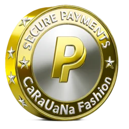 Secure payments logo with 'CaRaVaNa Fashion' branding on a white background