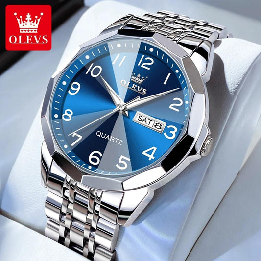 OLEVS Stainless Steel Quartz Watch | Fashionably Functional with Luminous Display and Water Resistance Carauana Store