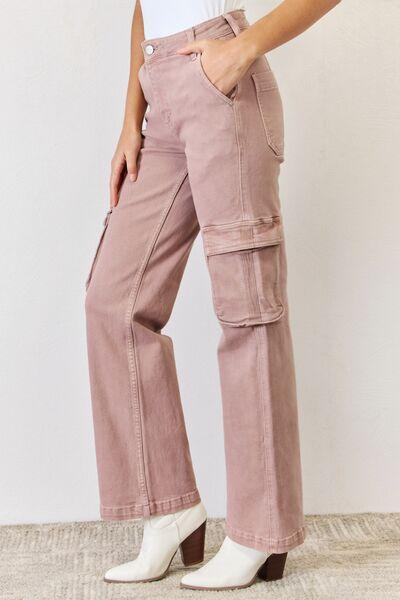 RISEN Full Size High Rise Cargo Wide Leg Jeans Carauana Store