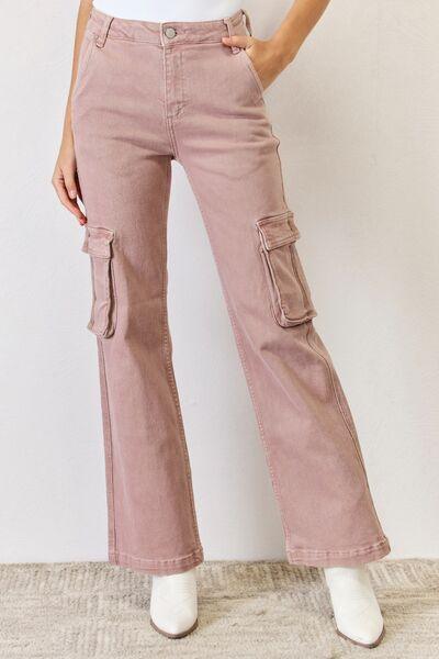 RISEN Full Size High Rise Cargo Wide Leg Jeans Carauana Store