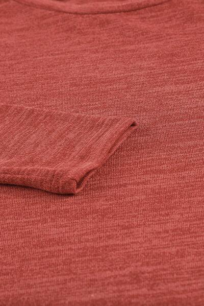 Round Neck Top and Drawstring Plaid Pants Lounge Set Carauana Store