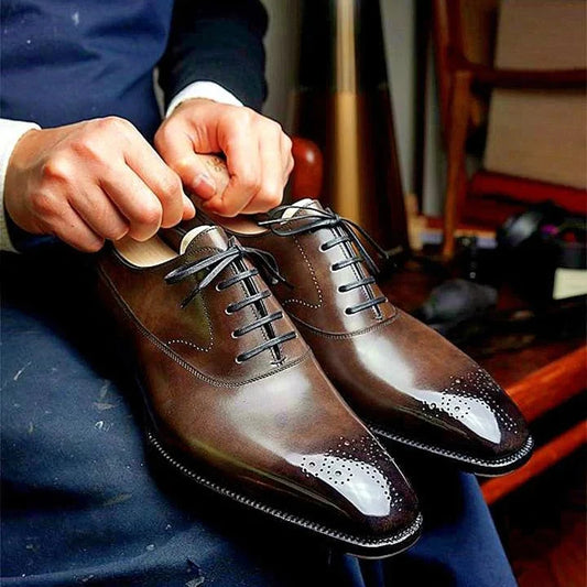 Oxfords Shoes Business for Men Brown Black - CaRaUaNa Fashion