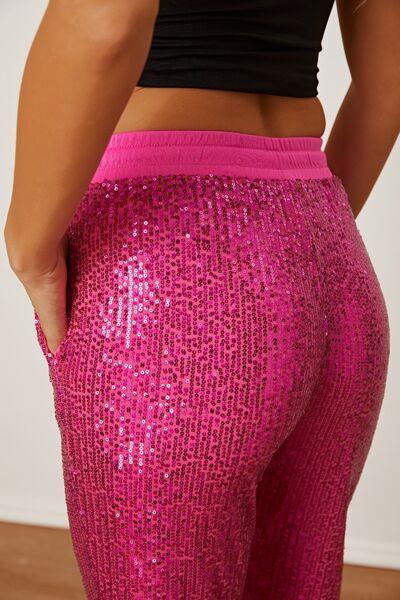 Sequin Drawstring Pants with Pockets Carauana Store