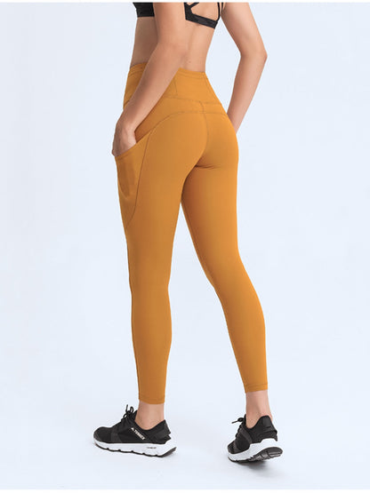 Wide Waistband Leggings with Pockets Carauana Store