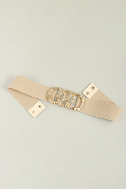 Zinc Alloy Buckle Elastic Wide Belt Carauana Store