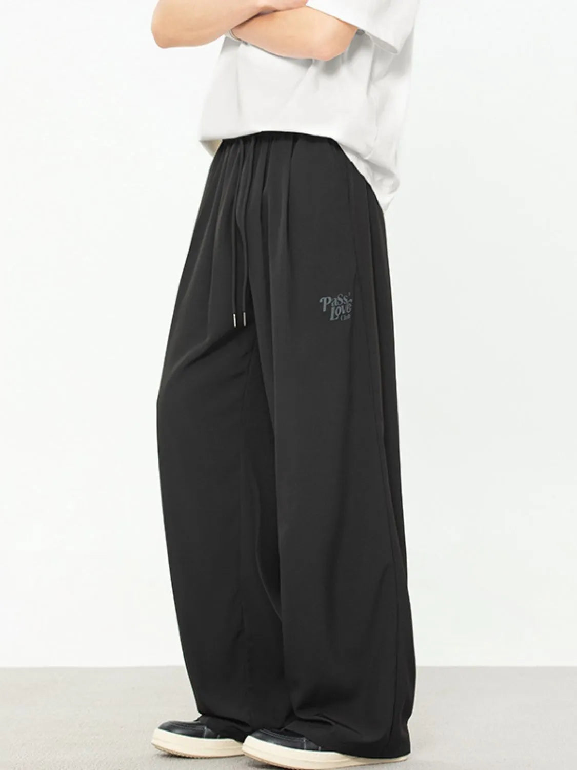 Men's Plus Size Drawstring Wide Leg Pants Carauana Store