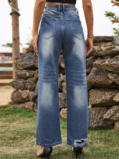 Distressed Jeans with Pockets Carauana Store