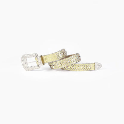 Rhinestone PU Leather Belt Carauana Store