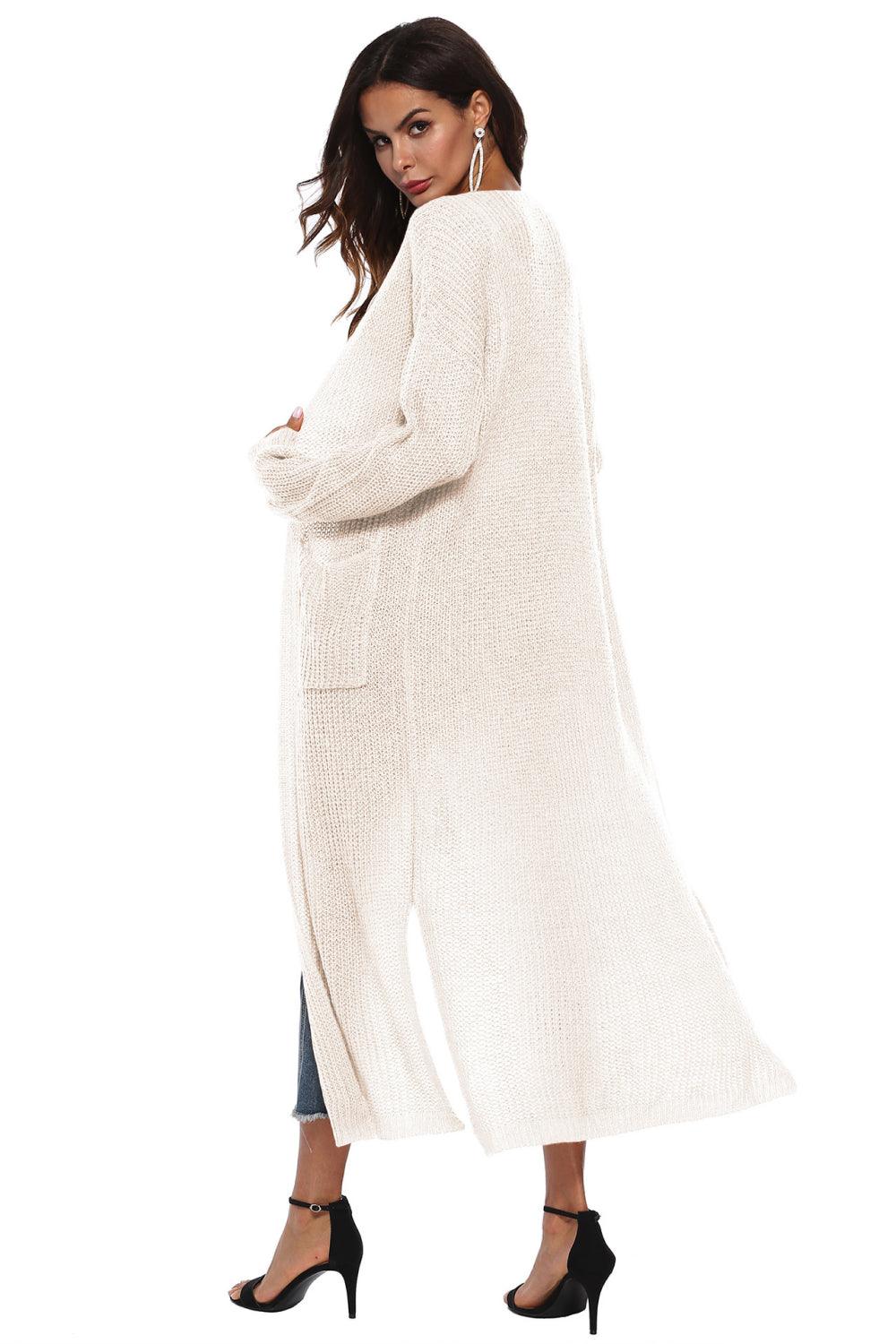 Long Sleeve Open Front Buttoned Cardigan Carauana Store