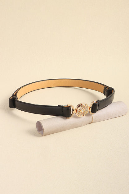 Rhinestone Decor PU Leather Belt Carauana Store